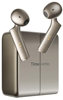 Timekettle W4 Al Auriculares Intérpretes, Traducción Simultánea Bidireccional, Dispositivo Traductor Que Soporta 40 Idiomas, Auriculares traductor en Tiempo Real para Vídeos y Llamadas Telefónicas