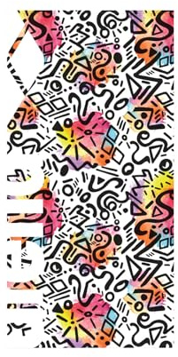 Arena Graffiti-Baumwoll-Strandtuch, ultraweich, saugfähig, schnell trocknend, leicht, für Schwimmbad, See, Reisen, Fitnessstudio, farbenfrohes stilvolles und langlebiges Design, groß, 160 x 80 cm
