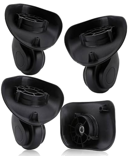 4 Stück Kofferrollen Ersatzrollen Für Koffer, Ersatzräder Für Weichschalen Mute PVC 360 Swivel Ersatzrollen Koffer, Gepäckkofferrollen Gepäckräder Ersatz-Ersatz-Kofferrollen mit Schraube