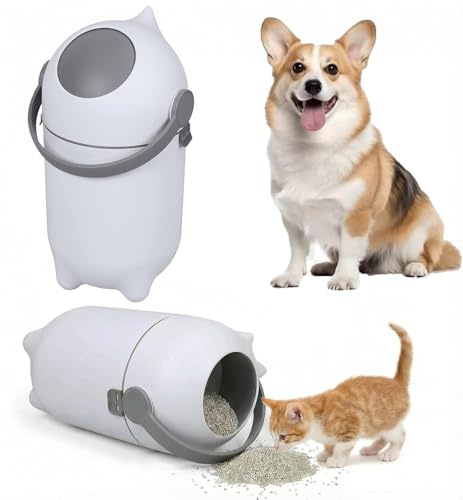 Cubo de basura para pañales, 15 litros, tapa antiolor, compatible con cualquier bolsa de basura, uso con una mano, puede contener hasta 16 capas, fácil de limpiar, arena