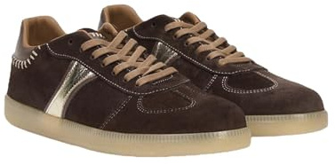 DESA Damen-Schnürschuhe aus Wildleder, bequem, lässig, für jeden Tag | Dunkelbraun - 39