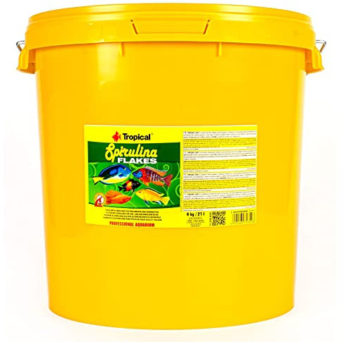 Tropical Spirulina Flakes Pflanzliches Flockenfutter mit Spirulina, 1er Pack (1 x 21 l)