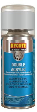 Hycote Double Acrylic Aerosol Car Spray Paint, Aluminium, 150 ml