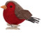 Gisela Graham : Felt Robin on a Peg