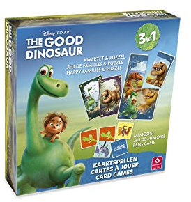 Cartamundi Disney Good Dinosaur Happy Families, Puzzle and Memory Card Game Set (Multi-Color)