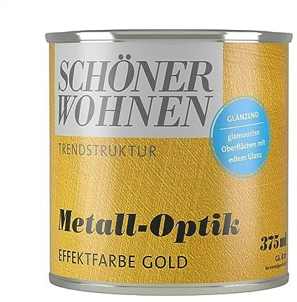 Metall-Optik-Effektfarbe Gold glänzend, 375 ml