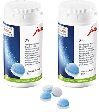 Jura 2-Phase Cleaning Tablets for Fully Automatic Coffee Machines, 50 Count by Jura