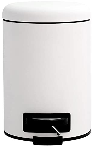 Södahl Mono Cosmetic Seal, poubelle de salle de bain, hauteur 25 cm, capacité 3 litres, blanc