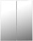 Homcom Wall Mount Mirror Cabinet Wood Bathroom Storage Shelf Double Door Cupboard Adjustable (60Wx15Dx75H (cm))