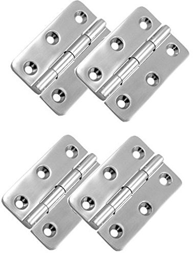 4 Stück Scharnier Edelstahl 50x35 mm Türband Türscharnier Edelstahlscharnier Beschlag V2A