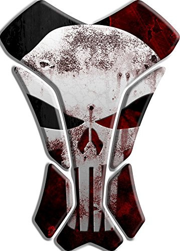ADESIVI PARASERBATOIO TANKPAD RESINATO EFFETTO 3D - ADESIVI-STICKER 3D compatible ,, the punisher ,,