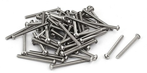 sourcingmap M3x35mm Acier inox 304 vis à vis tête bombée vis 60pcs
