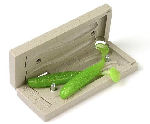 FatFish V22B Injektionsform, weiche Kunststoffköder, Spritzgussformen für DIY-Angelköder, 10,2 cm (Basis-Serie)