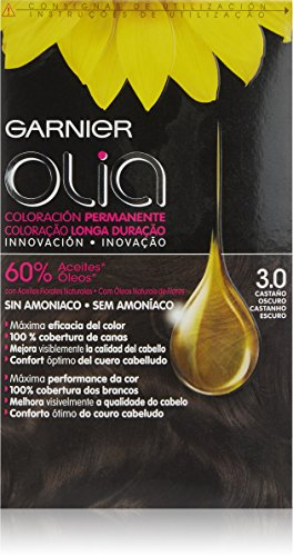 Garnier Olia Coloración Permanente sin Amoniaco, Tono: nº3.0 Castaño Oscuro - 200 ml