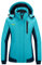 Wantdo Femme Veste de Montagne Outdoor coupe-vent avec Capuche Extérieur Manteau d'hiver Chaud Amovible Veste Imperméable Veste Randonnée pour Voyage Bleu M