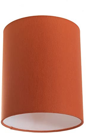 creative cables - Lampenschirm Cilindro aus Stoff mit E27 Fassung - 100% Made in Italy - Orange Cinette