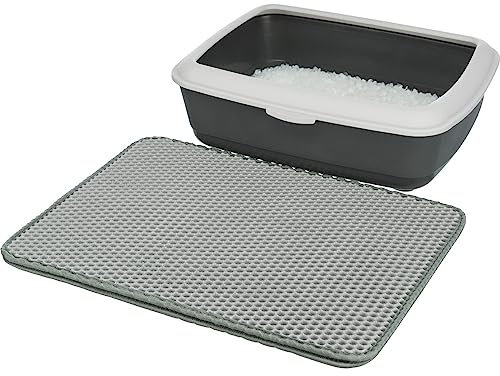 TRIXIE Cat Litter Tray Sieve-Mat, Eva, 35 x 45 cm, Black, 0.2949 kg