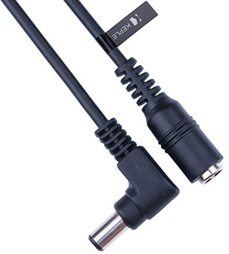 Gleichstrom-Verlängerungskabel, Rechtwinklig mit 2,5mm / 5,5mm Stecker 10m Anschluss CCTV-Netzkabeladapter Kompatibel mit CCTV Security Camera, IP Camera, DVR Standalone, LED Strip, Monitors (Schwarz)