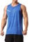 GYMAPE Herren Sportlich Trainieren Tanktops Ärmellos Muskel Laufshirts Ausbildung Schnelltrocknend Fitnessstudio Aktive Kleidung Blau L