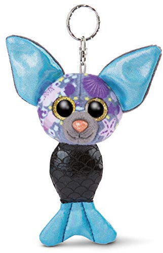 NICI Glubschis: Das Original – Glubschis Schlüsselanhänger Meerjungfrau Fledermaus 12 cm – Kuscheltieranhänger mit Schlüsselring für Schlüsselband, Schlüsselbund & Schlüsselhalter – 46820