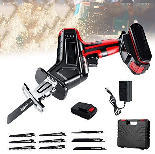 Sega a Gattuccio a Batteria, Set Completo con Caricabatteria, Set Completo con Batterie Ricaricabili, Massima Sicurezza, Seghetto Elettrico Portatile per Potatura e Giardino,12v,1 electricity