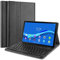 QYiiD Funda con Teclado para Lenovo M10 FHD Plus (2nd Gen) TB-X606 10.3 Pulgadas, Funda de Cuero Ultra Delgada con QWERTY Teclado Inalámbrico Desmontable para Lenovo M10 FHD Plus 10.3, Negro