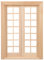 Milisten 1:12 Puppenhaus Fenster Puppenhaus MöBel Miniatur DoppeltüR Tür Holz Außen Tür Fenster 28 Panel Mini Unvollendet Tür Modell für DIY Puppenhaus Zubehör Foto Prop Miniatur