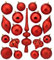 com-four® 19-teiliges Weihnachtsschmuck Set - Christbaumkugeln aus bruchsicherem Kunststoff für Weihnachten - Baumschmuck für den Christbaum (19-teilig - rot)