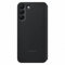 Samsung Clear View Smartphone Cover EF-ZS906 für Galaxy S22+, Flip Cover, Handy-Hülle, extra-dünn, stoßfest, Schutz Case, Schwarz