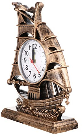 Homoyoyo Tischdekoration Schiff Wecker Tischuhren Tischuhr Nautisch European Retro Tischuhr Pers?nlichkeit Tischuhr für Hauptdécor Nautische Tischuhr Tischuhr Schiff Tischdekorationen