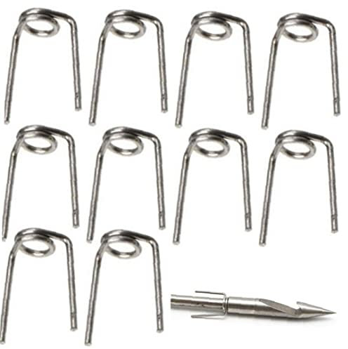 Fopytu 10 Pcs Edelstahl Fischerei Breitkopf -pfeilspitzen Bogenfischerei Slingsshot Pfeil Jagd Schießkatapult Dart Dart