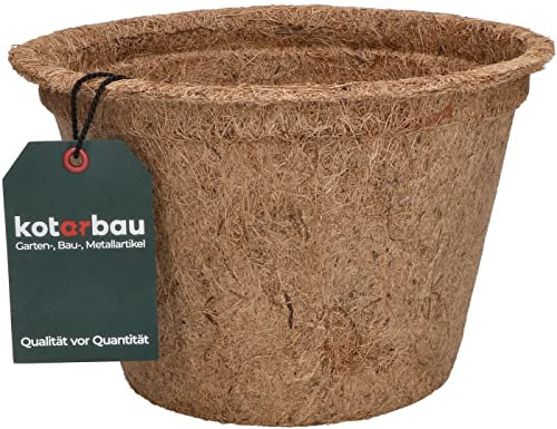 KOTARBAU® Maceta de Coco, 14 x 21,5 cm, 100% Natural, Fibras de Coco, Biodegradable, Macetas de Cultivo, Forro de Fibra Vegetal, Tiestos ecológicos para Plantas, Hierbas y Semillas, Macetero