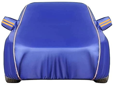Autoabdeckung Für Aixam 400 500 A City Coupe Crossline| wasserdichte Outdoor-Autoplane Kratzfeste UV-Anti-Autoabdeckung (Color : Blue+Cotton, Size : Aixam 400)