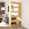 WIFESE Bücherregal 80x35x167 5 Fächer Holzregal Raumteiler Regal für Wohnzimmer Arbeitszimmer Büro Würfelregal Beige Standregal Bookshelf Hochschrank Aufbewahrungsregal Aktenregal Massivholz Kiefer