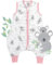 schlummersack Baby Schlafsack mit Füßen Sommer 0.5 Tog 70 cm dünn Bambus-Musselin Koala | Schlafsack mit Beinen ungefüttert für eine Körpergröße von 70-80cm | Schlafsack Baby Sommer