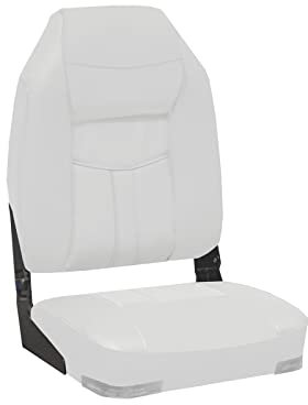 High Back Deluxe Folding Boat Seat (White) Deluxe-Klapp-Bootssitz mit hoher Rückenlehne (weiß) autositzschoner autositzauflage sitzbezüge auto sofa anglerstuhl camping