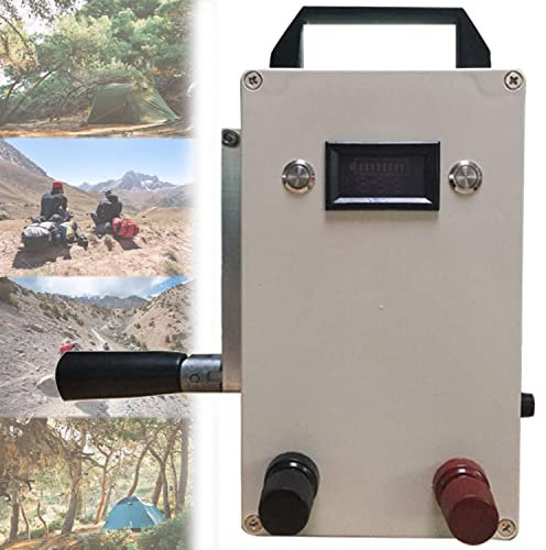 AALGO Generador De Manivela Portátil con Cargador USB 150w 110v / 220v Fuente De Alimentación Manual De Emergencia Cargador De Emergencia Salida USB Camping Al Aire Libre,220V