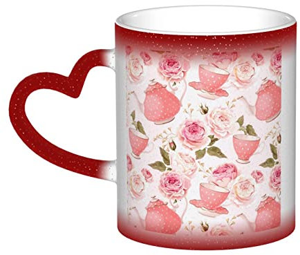 Pinke Teekanne mit Sternenhimmel-Farbwechsel, geeignet für Geburtstag, Halloween, Jahrestag und Weihnachtsgeschenke