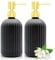 Black 14 Oz Kitchen Bathroom Soap Dispenser - 2 Pack With Pump for Soap or Lotion Squeeze Bottle