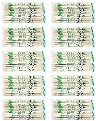 Baguettes Rons Jetables,100 Pièces Baguettes Jetables Emballage Séparé,Baguettes Rons En Bambou Pour Restaurants La Maison Ustensiles À Usage Unique Qualité Supérieure(19,5 X 0,5 Cm/7,7 X 0,2 Pouces)