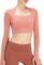 YICHEN Damen Crop Tops Langarm Sportshirt T-Shirt Damen Gym Top Sport Oberteil Yoga Langarm Laufshirt Yoga Fitness Shirts mit Daumenloch