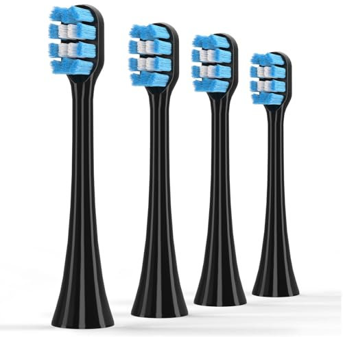 4er-Pack Lächen Ersatzbürstenkopf, Kompatibel mit Lächen Zahnbürsten, Ersatzbürsten Passend für Olybo Elektrischen Schallzahnbürste,S134 Mini Modell Bürstenkopf