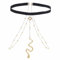 INGJIA Punk Schlange Bein Kette Perlen Oberschenkel Kette Gold Oberschenkel Bein Kette Elastische Geschirr Bikini Schlange Körper Kette Strand Boho Perlen Oberschenkel Schmuck Für Frauen Mädchen