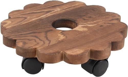 Pallet for Piante con Ruote, 1pc Vassoio for fioriera in Legno Piante in Vaso Carrello for fioriera da Giardino Rastrelliera for Bonsai Vassoi for Piante Fioriera con Ruote in Legno Vassoio con Rulli