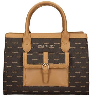 Valentino Bags Liuto, Handtasche, Umhängetasche, Braun-Logoprint