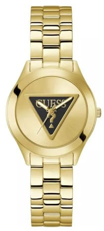 GUESS Damen Uhr Armbanduhr TRI Plaque GW0675L2 Edelstahl Gold