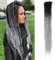 24” Ombre Dreadlocks Extensions Single Ended 15 Strands/Pack Black to Grey Soft Synthetic Faux Dreads Reggae Crochet Braided Dread Extensions