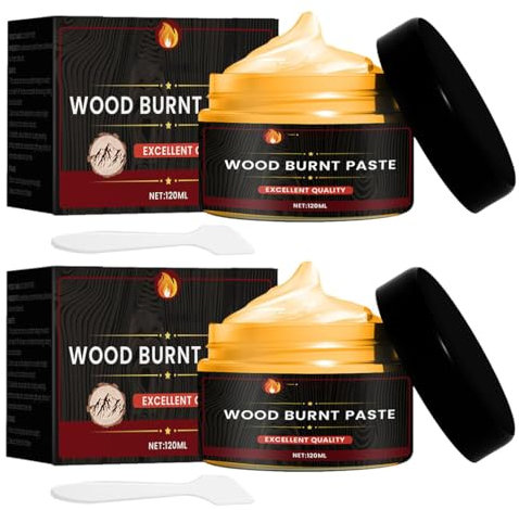 Anloximt 2 STÜCK Holzbrennpaste - Wood Burning Paste - Scorch Holzbrennpaste Für Und Basteln - Holzverbrennungsgel Einfach Aufzutragende Brennpaste Für Holzhandwerk Verbrennungsgel