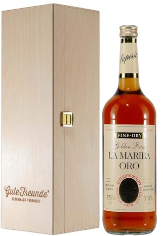 La Mariba Oro Golden Rum mit Geschenk-Holzkiste