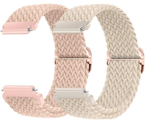 MaEiol 18mm Bracelet Nylon Tressés pour Huawei Watch 5/GT 5 Pro 42mm / Huawei Watch GT 5/GT 4 41mm / Garmin Venu 3S 41mm / Garmin Forerunner 265S, Bracelets Remplacement Sport pour Hommes Femmes